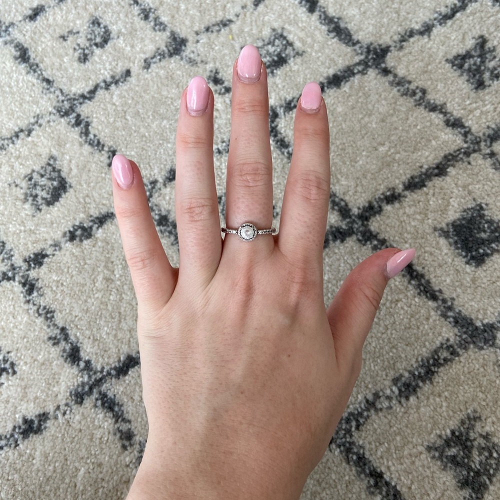 Pandora around Sparkle Halo Ring